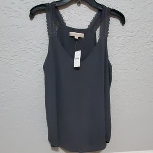 Ann Taylor Loft sleeveless shell top (polyester)